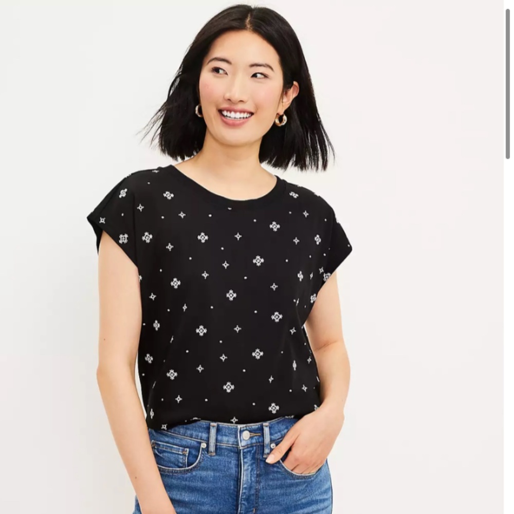 Loft Geo Wedge Tee | New with Tags | Size: M
